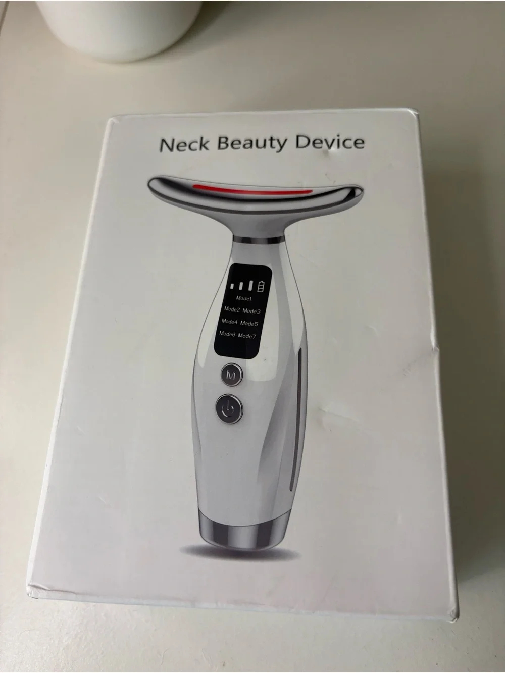 Neck Beauty Device HY69 LED Photon Therapy Face & Neck Massager 7 Modes NIB